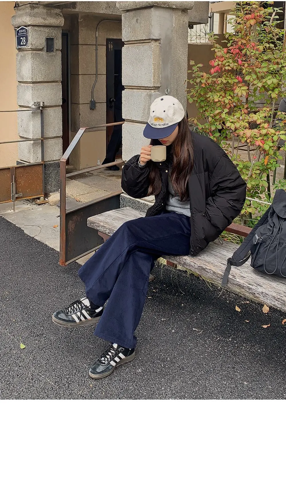 퍼니트 코듀로이 밴딩 와이드팬츠