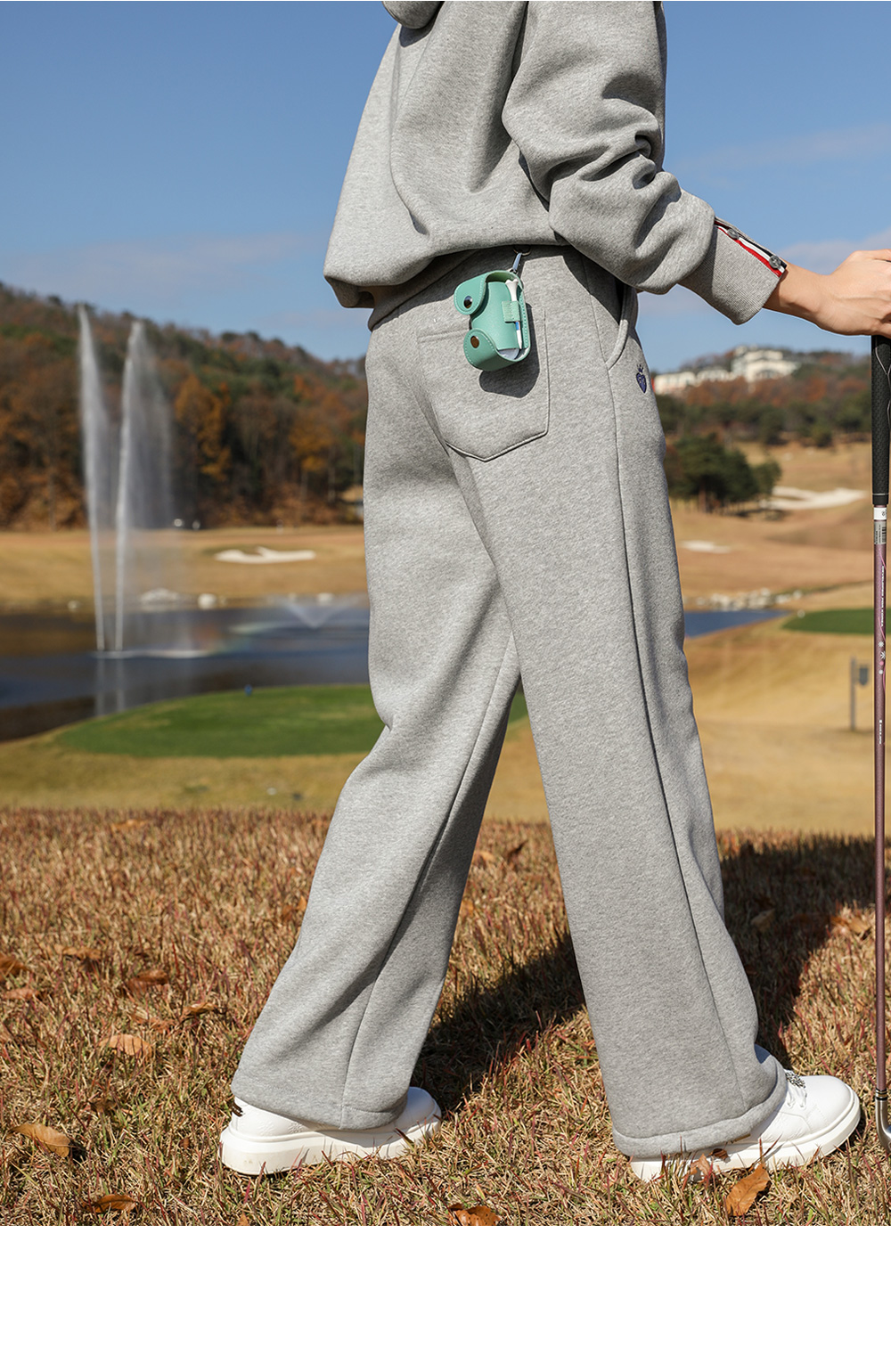バンヤードストーム カルゼ　ZIPパンツ　裏起毛　アイボリー スムースツイル裏起毛・ワイドパンツ67cm/40代50代からの