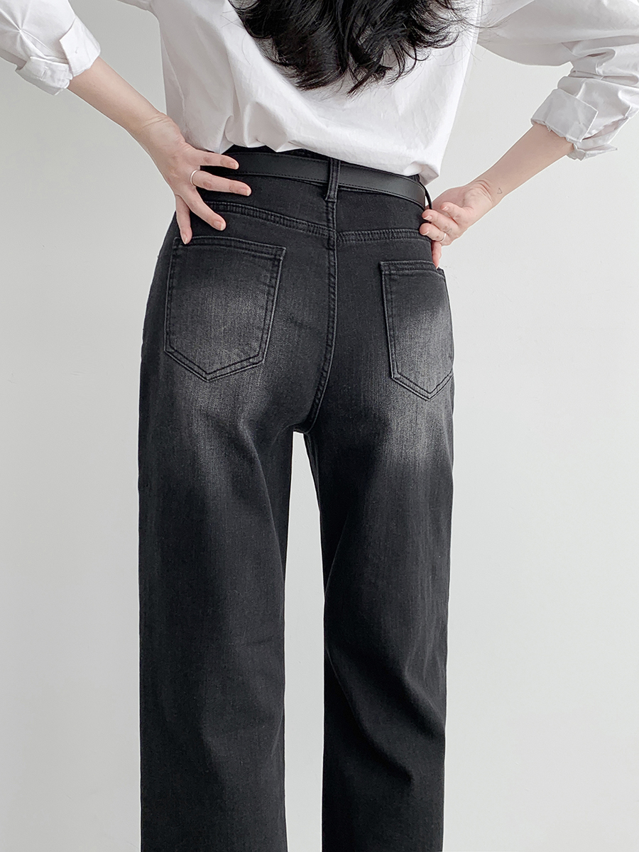 パンツボトムス デニム 裏起毛 ハイウエスト 2colors S/2XL 3TYPE裏起毛ハイウエストワイドデニムパンツ | レディース