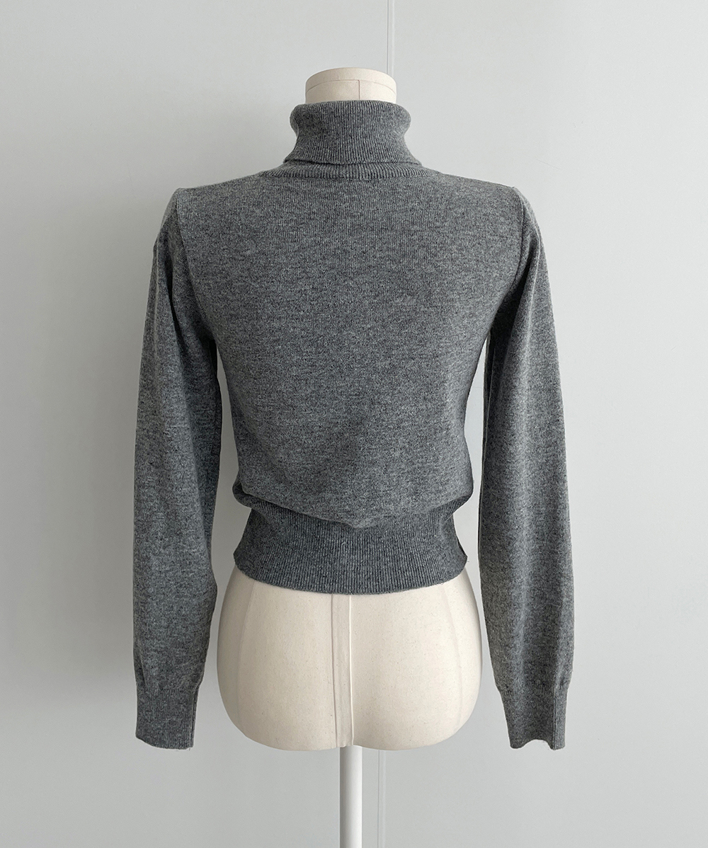 カシミヤ混タートルネック無地ニット | レディースファッション通販