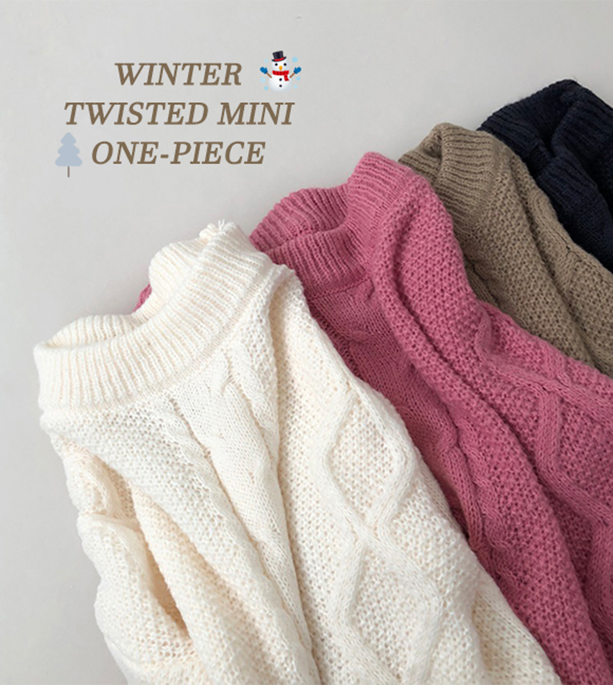 ケーブルニットHラインミニワンピース | レディースファッション通販 ケーブルニットHラインミニワンピース | レディースファッション通販