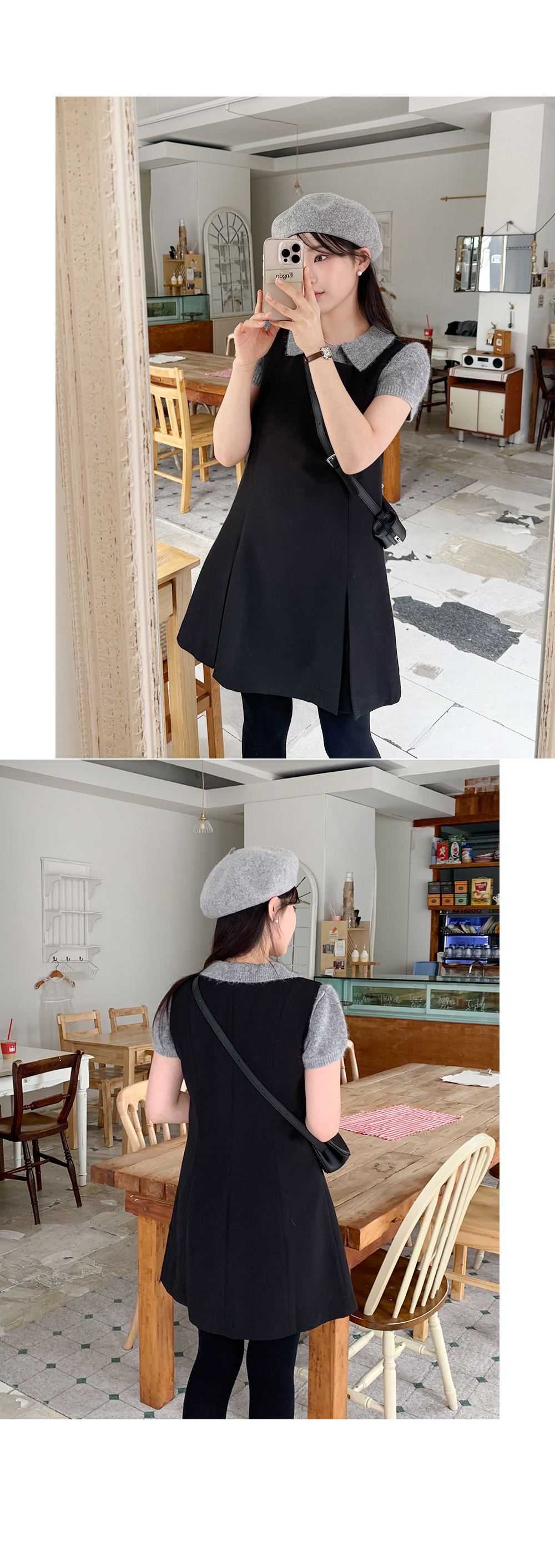 アンゴラ混ポロカラーキャップスリーブニット | レディース アンゴラ混ポロカラーキャップスリーブニット | レディース