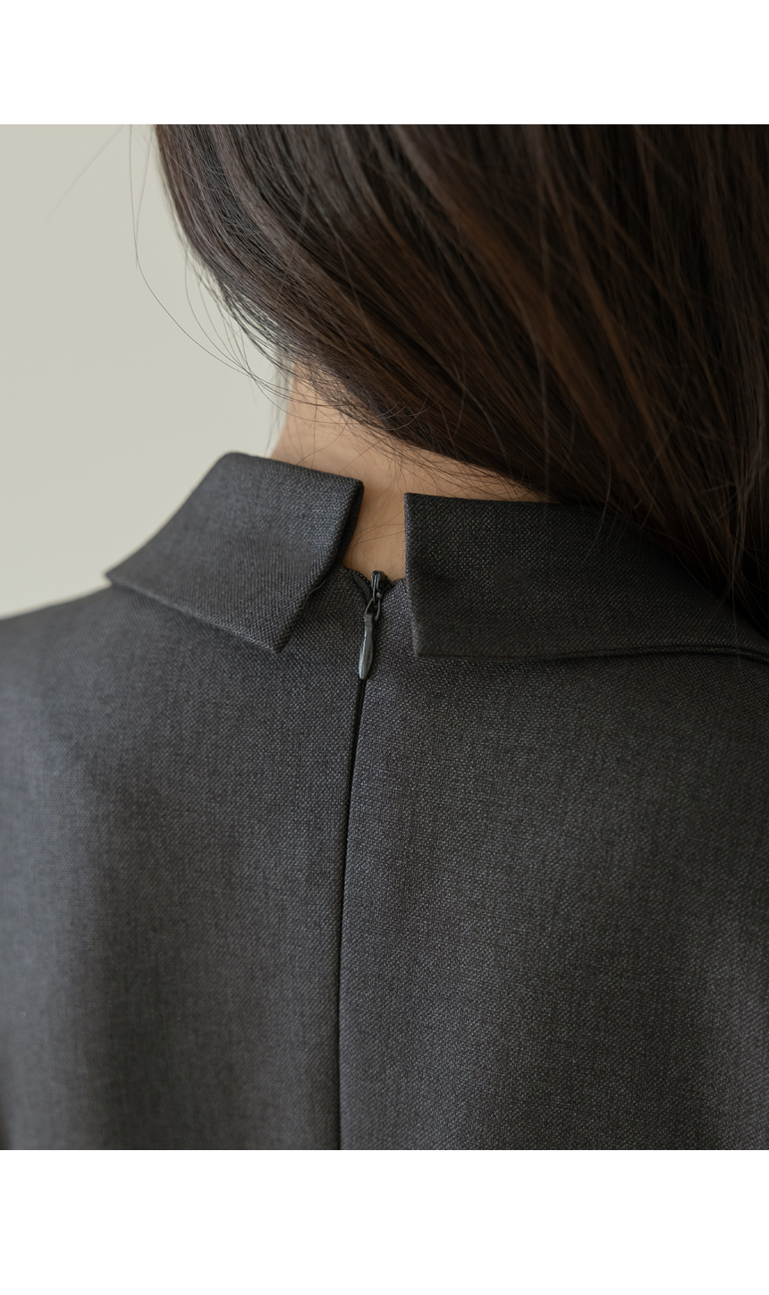 ベルト付クロステーラードラッフルAラインワンピース | レディース