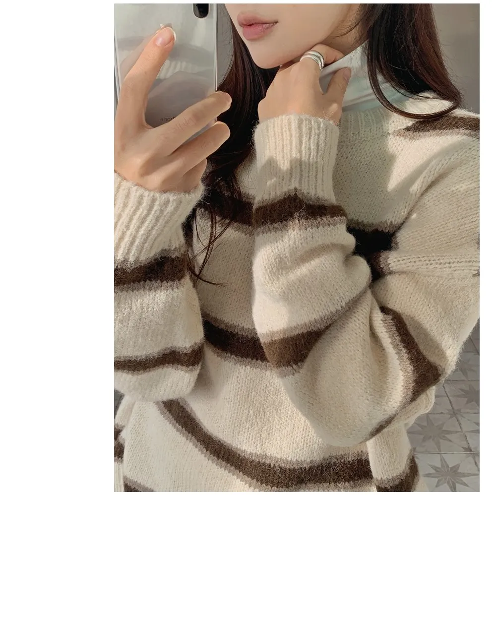 마법핫핑텍 터틀넥긴팔티셔츠