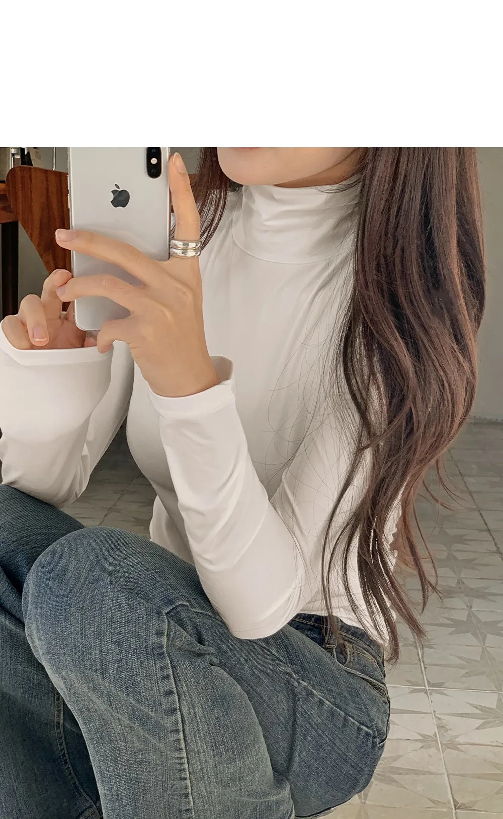 마법핫핑텍 터틀넥긴팔티셔츠