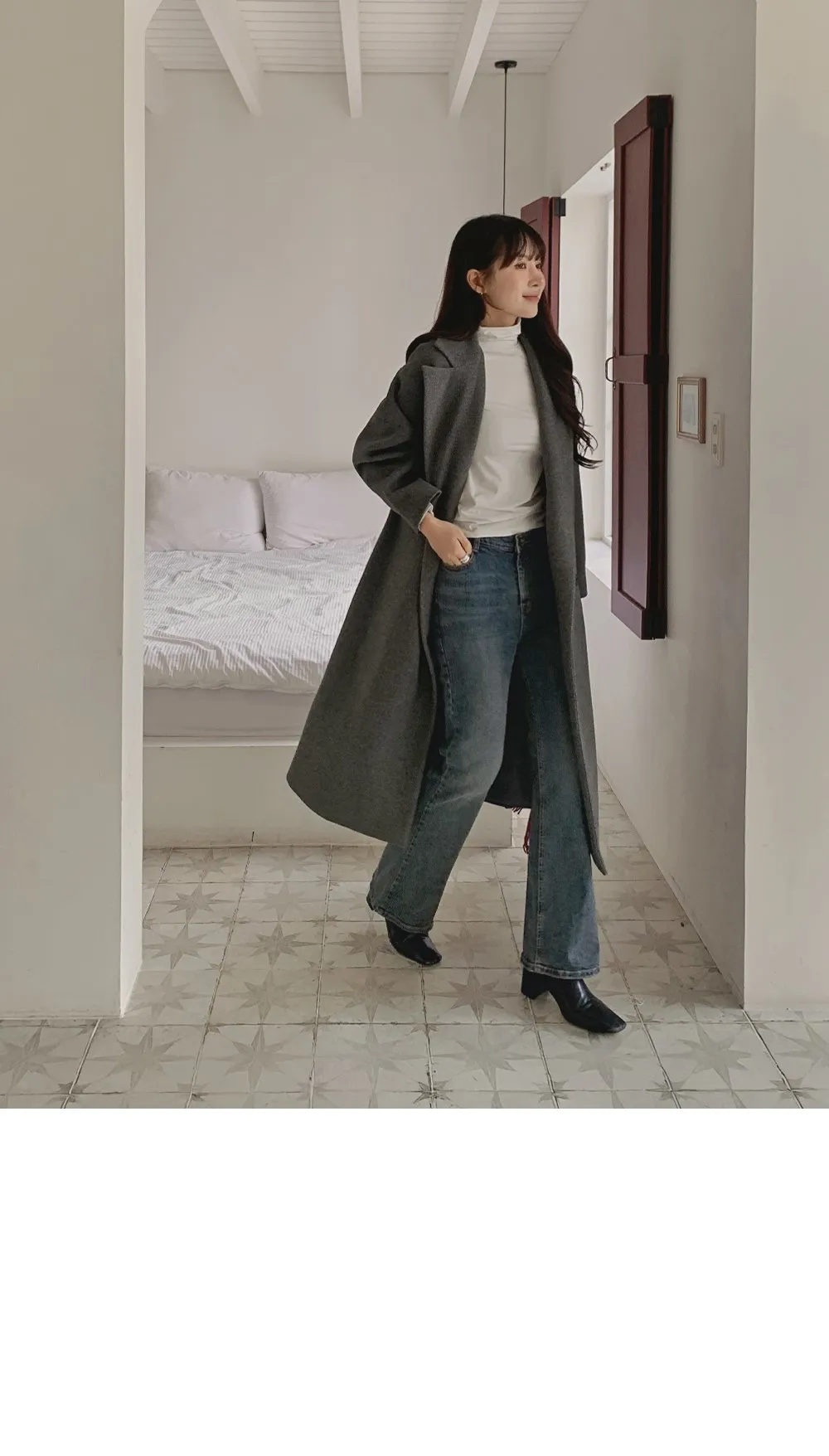 마법핫핑텍 터틀넥긴팔티셔츠