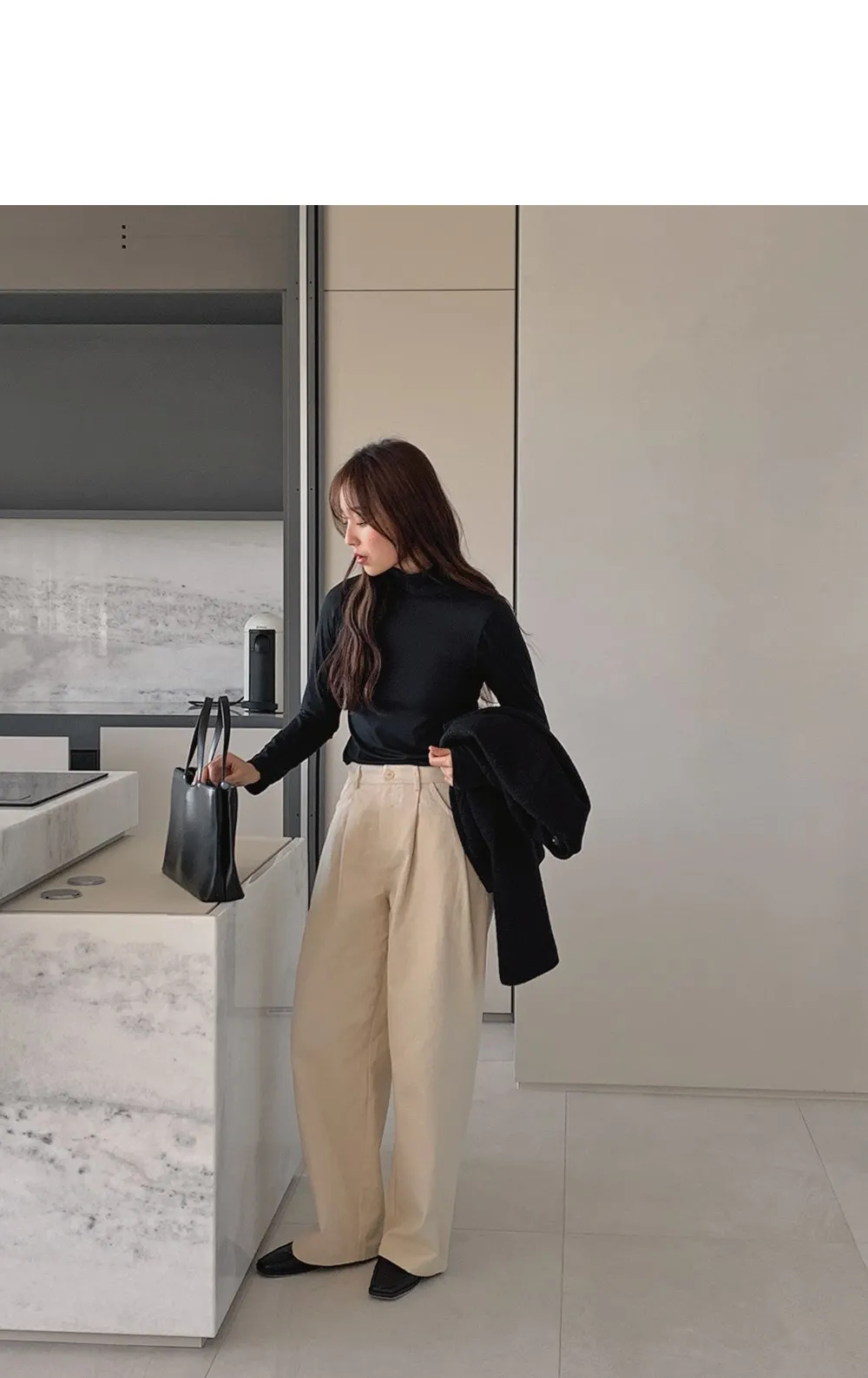 마법핫핑텍 터틀넥긴팔티셔츠