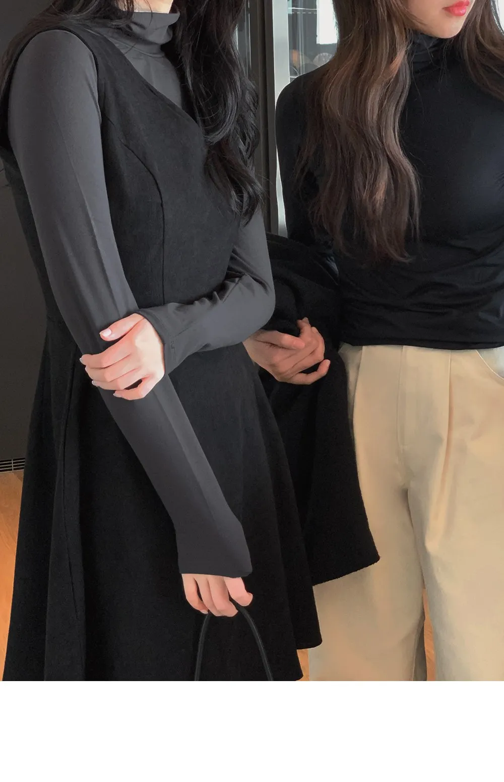 마법핫핑텍 터틀넥긴팔티셔츠