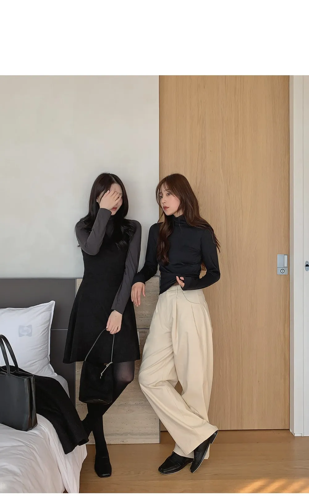 마법핫핑텍 터틀넥긴팔티셔츠