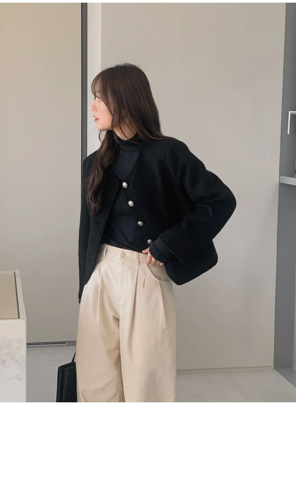 마법핫핑텍 터틀넥긴팔티셔츠