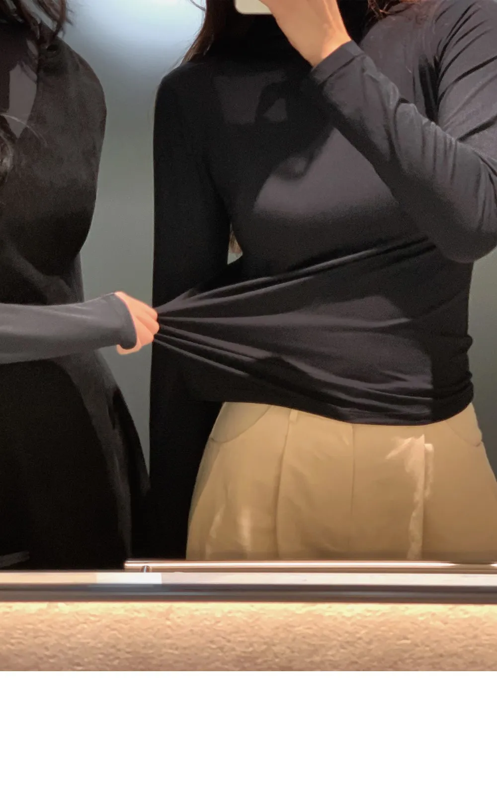 마법핫핑텍 터틀넥긴팔티셔츠