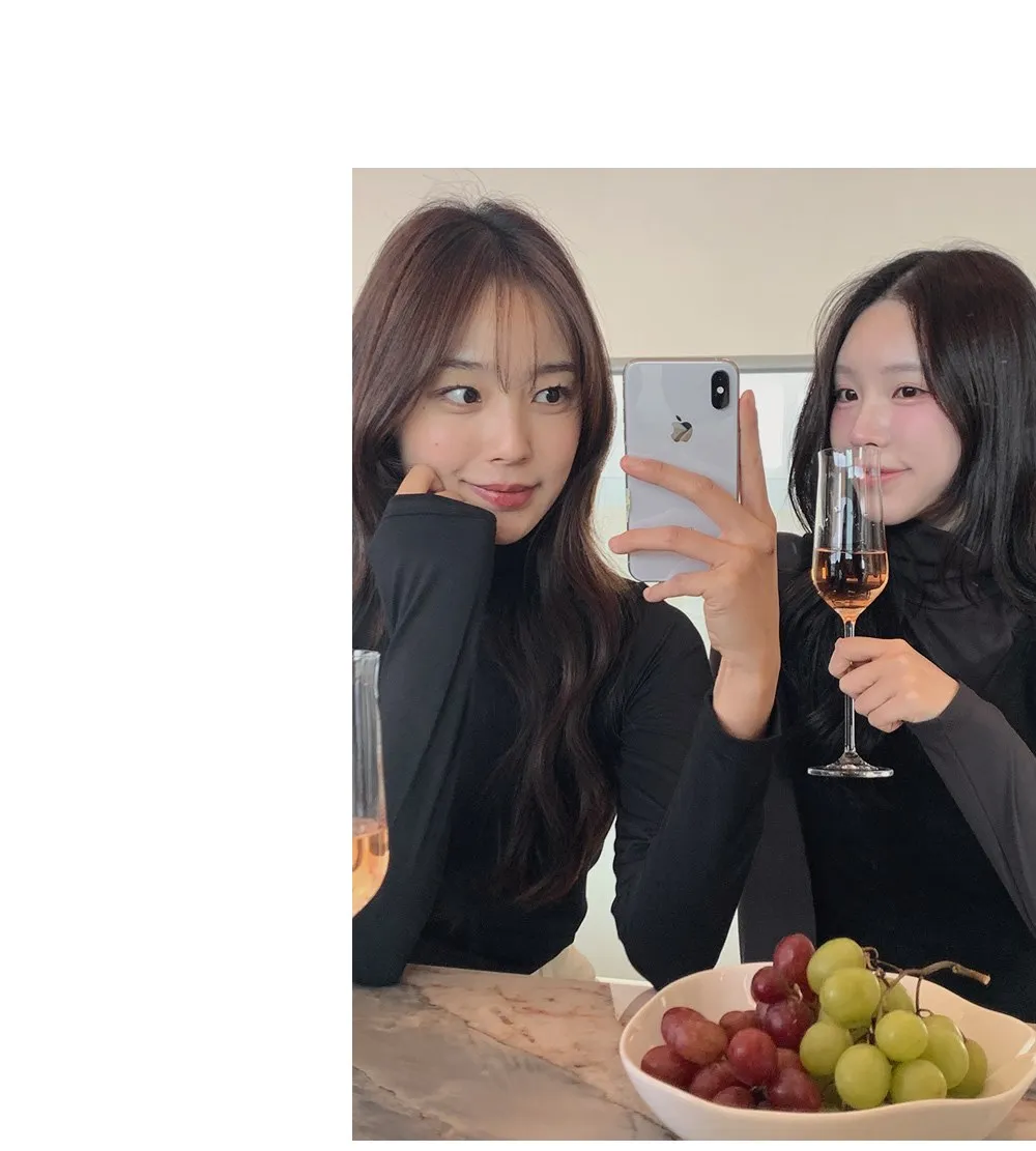 마법핫핑텍 터틀넥긴팔티셔츠