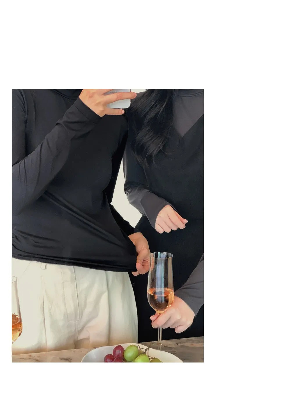 마법핫핑텍 터틀넥긴팔티셔츠