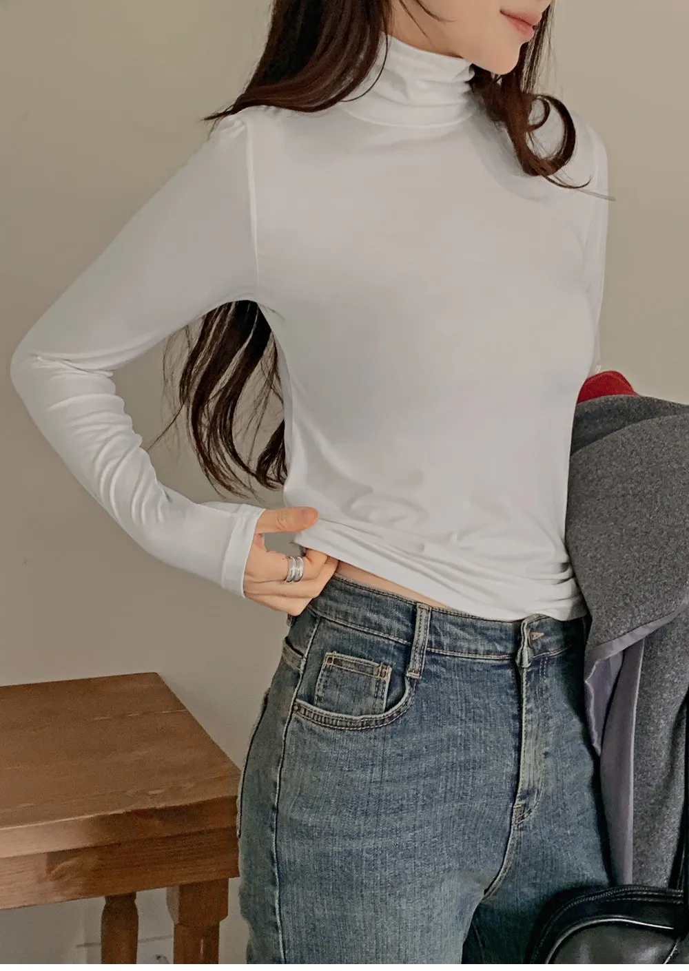 마법핫핑텍 터틀넥긴팔티셔츠