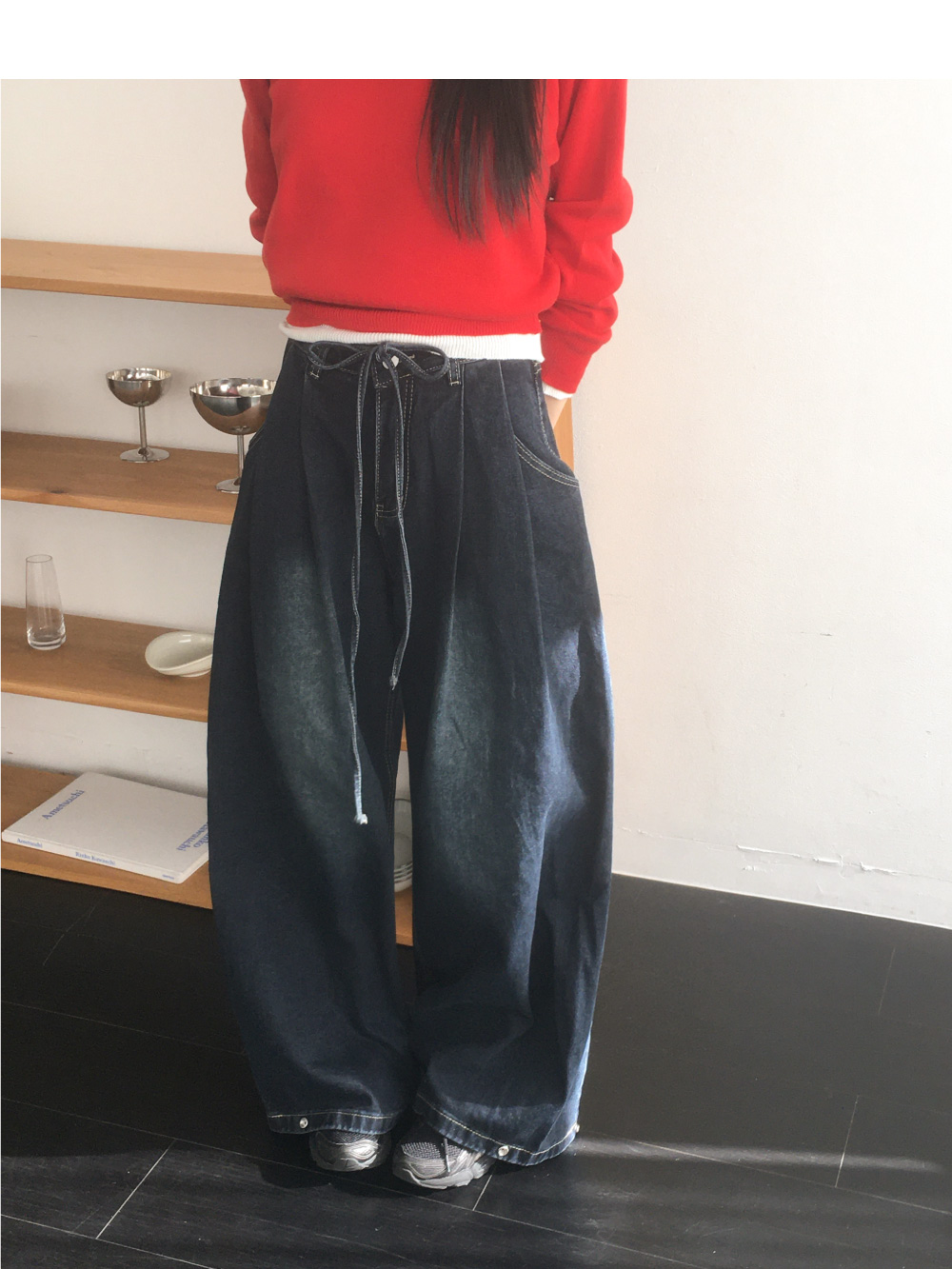 ドロストタックワイドデニムパンツ | レディースファッション通販 - DHOLIC