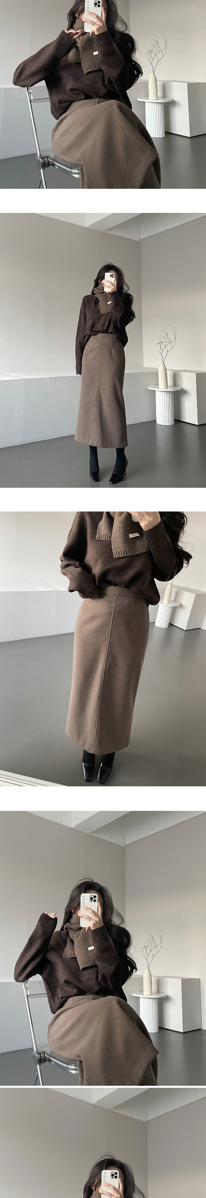 【新品】R&D.M.Co- イラスト入り ブラウンロングスカート 新品】R&D.M.Co- イラスト入り ブラウンロングスカート