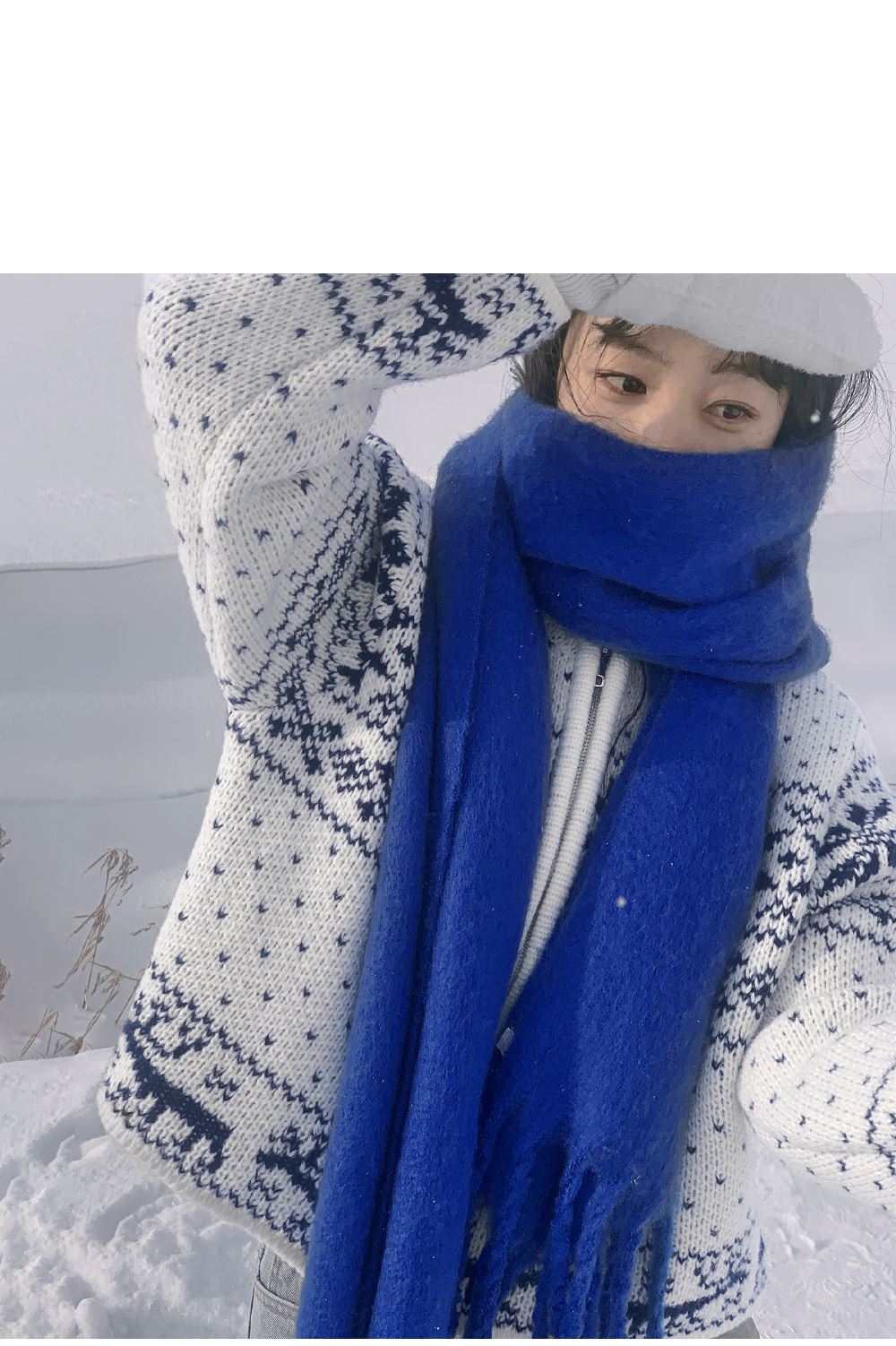 あいうえお　Séfr 水色 マフラー あいうえお様専用 Séfr 水色 マフラー