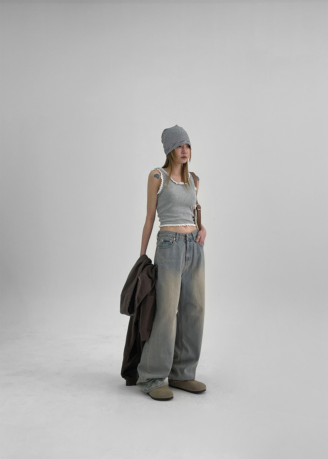 【IONSEOUL】★男女兼用★ポイントビンテージワイドデニム2色 SHIPS｜SHIPS Colors:デニム ワイドパンツ4◇ | Rakuten Fashion