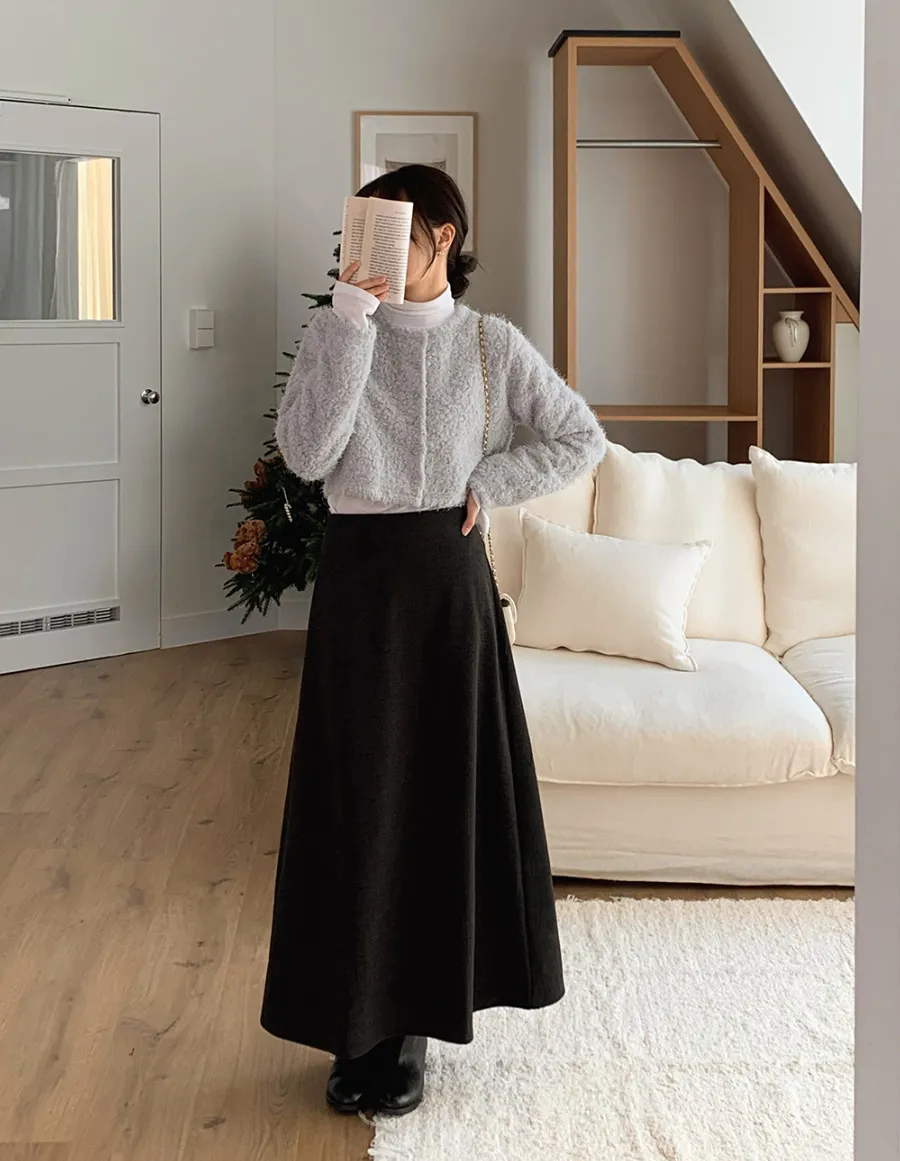 롱 스커트 모델 착용 이미지-S1L29