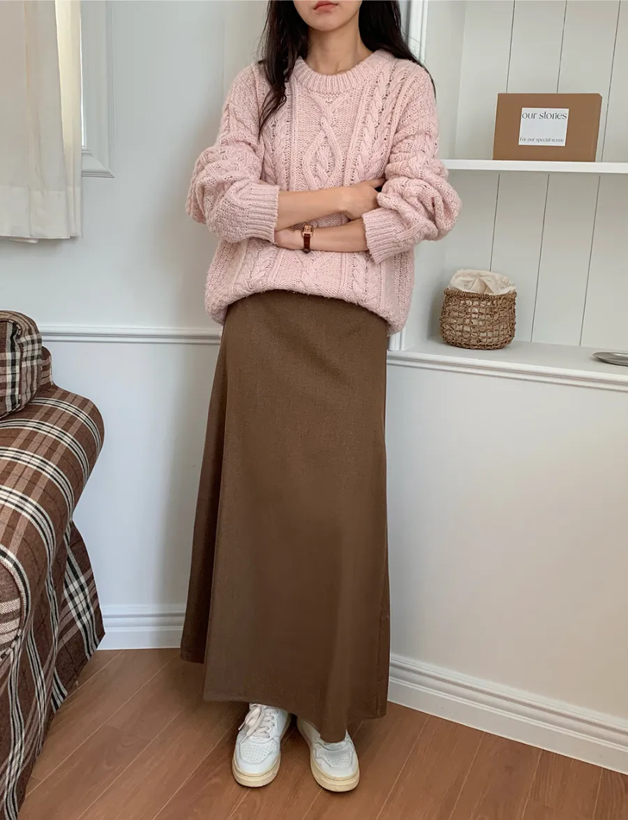 롱 스커트 모델 착용 이미지-S1L11