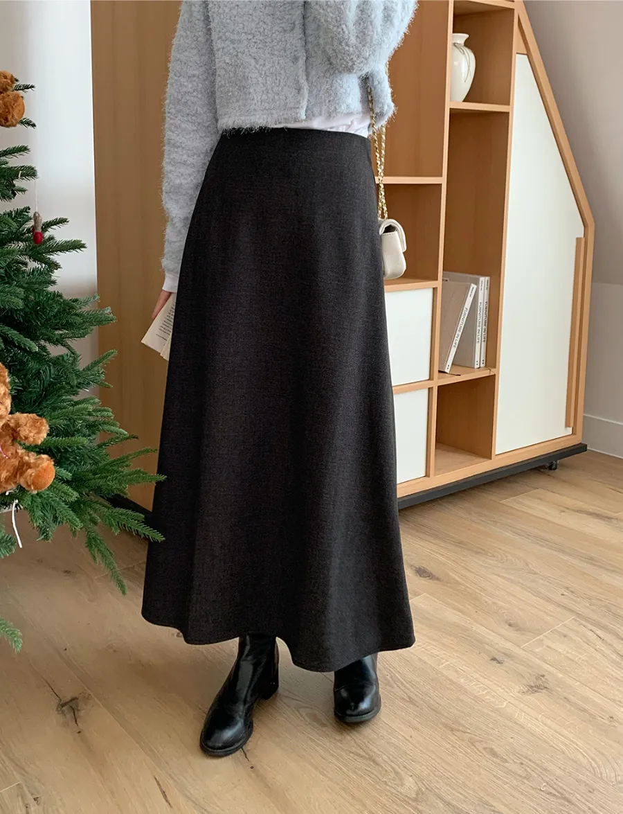 롱 스커트 모델 착용 이미지-S1L38