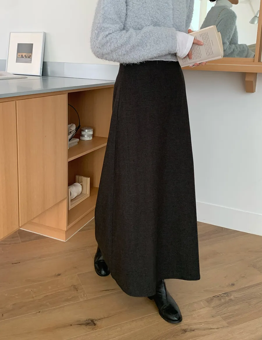 롱 스커트 모델 착용 이미지-S1L31