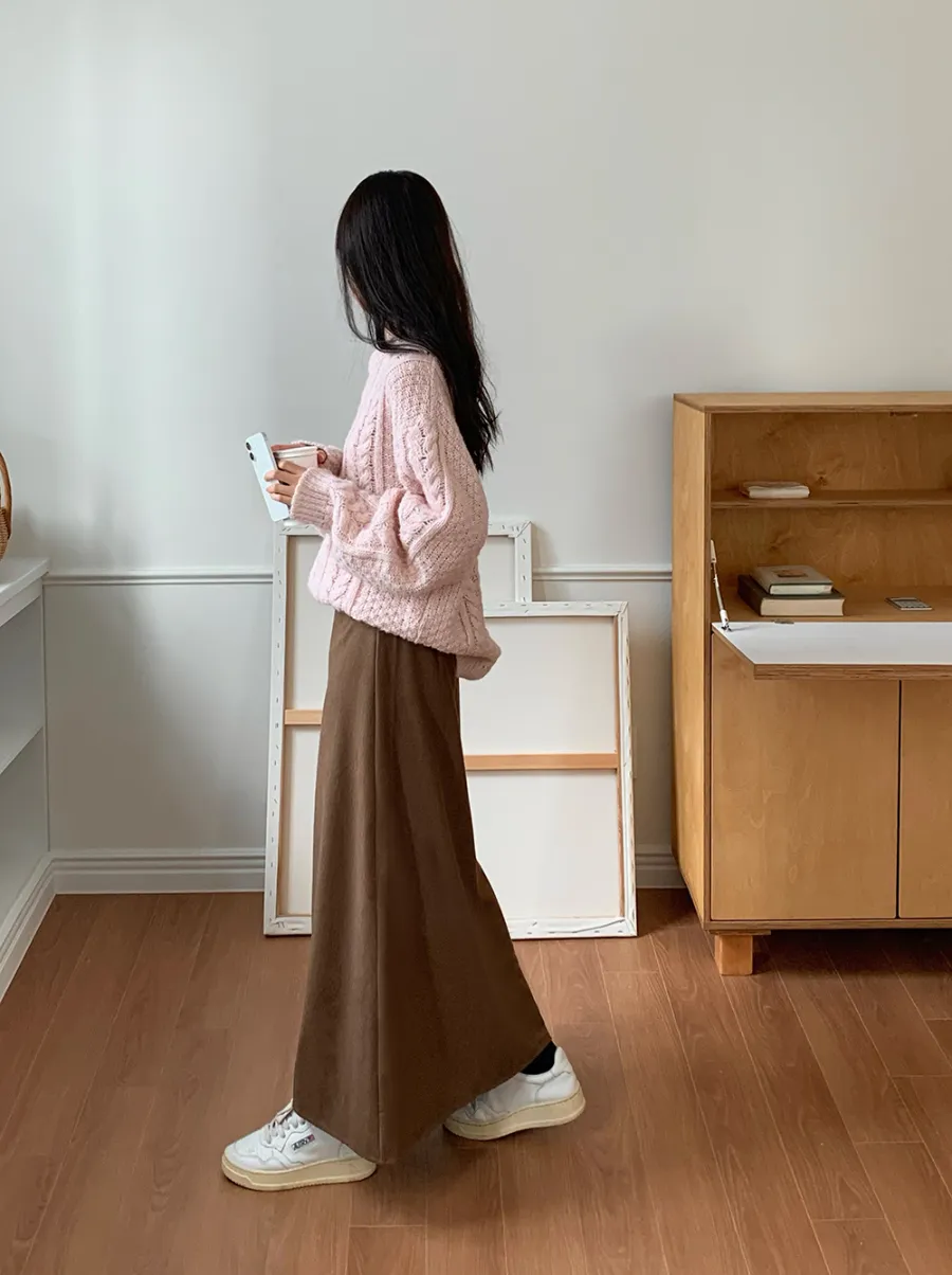 롱 스커트 모델 착용 이미지-S1L20