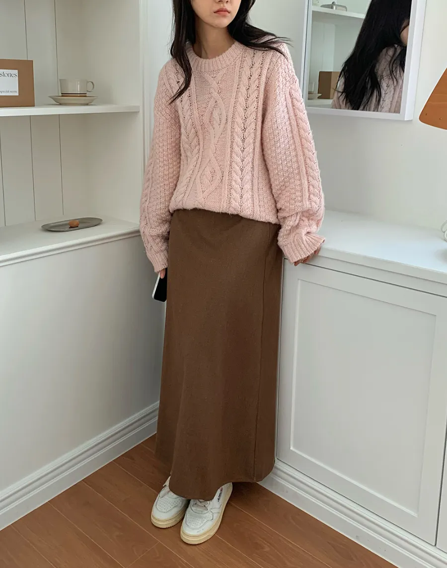 롱 스커트 모델 착용 이미지-S1L13