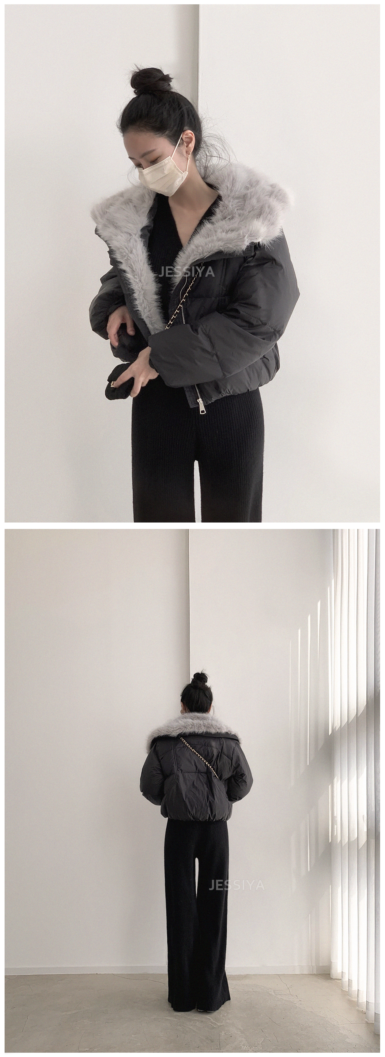 エコファーフードダウンジャンパー | レディースファッション通販 - DHOLIC