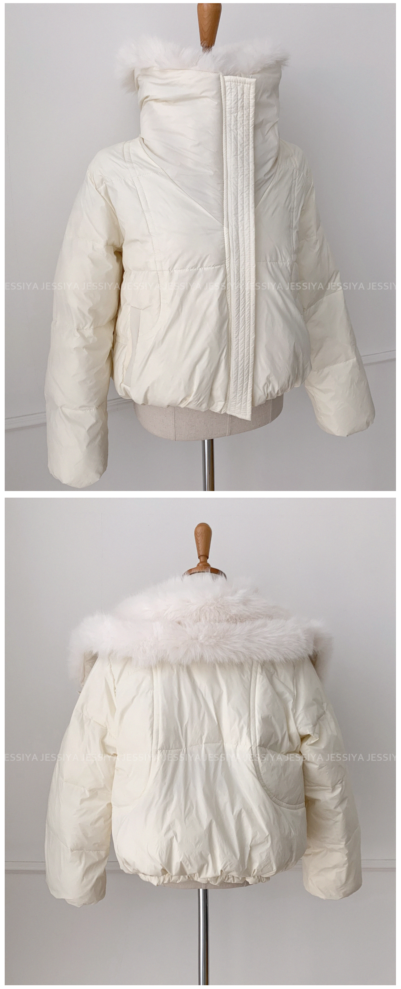 エコファーフードダウンジャンパー | レディースファッション通販 - DHOLIC