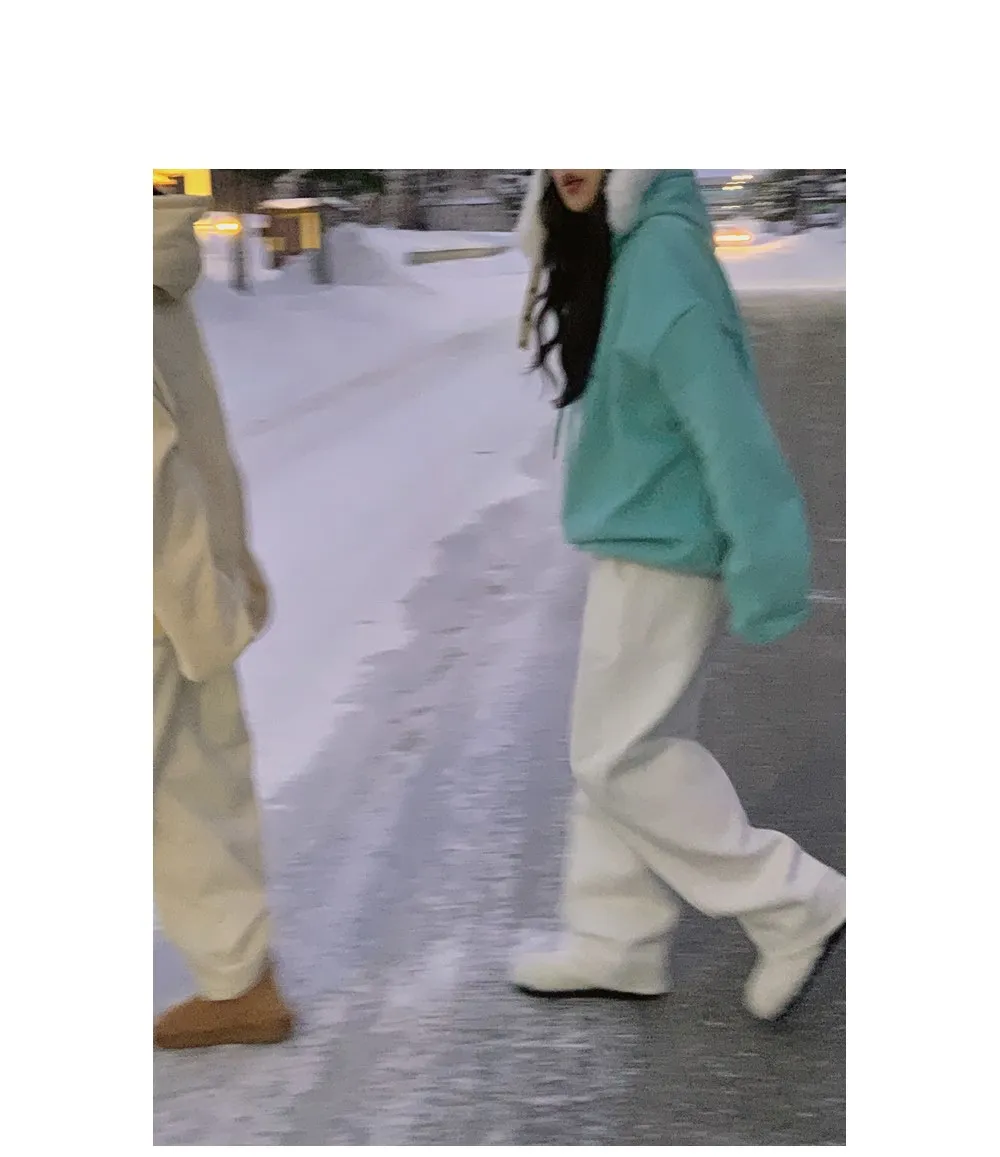피스타치오 오버핏 양기모긴팔후드티