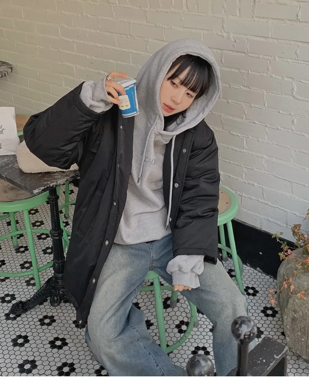 피스타치오 오버핏 양기모긴팔후드티