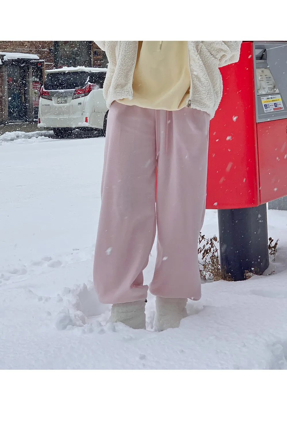 피스타치오 오버핏 양기모긴팔후드티