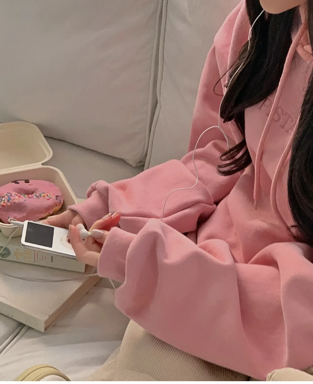피스타치오 오버핏 양기모긴팔후드티