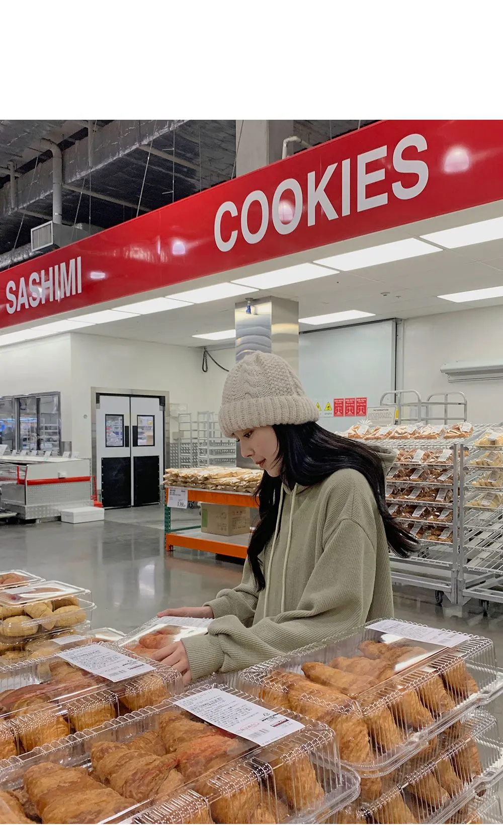 소피에 루즈핏 니트골지 후드롱원피스