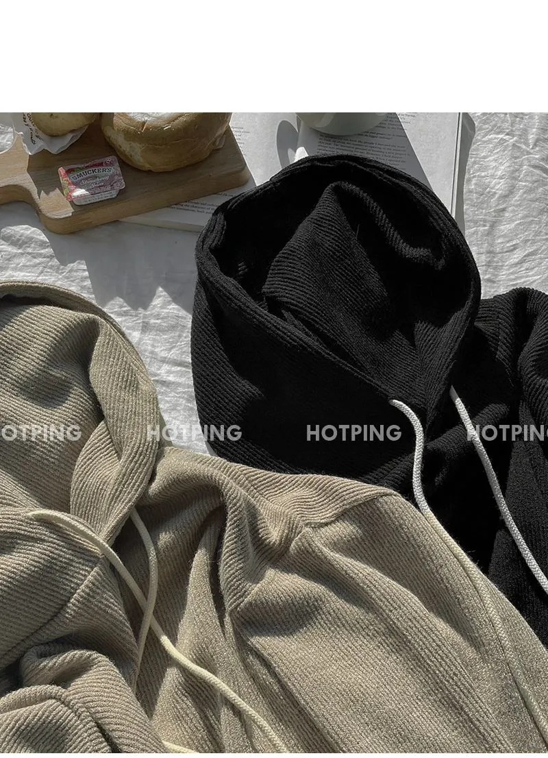 소피에 루즈핏 니트골지 후드롱원피스