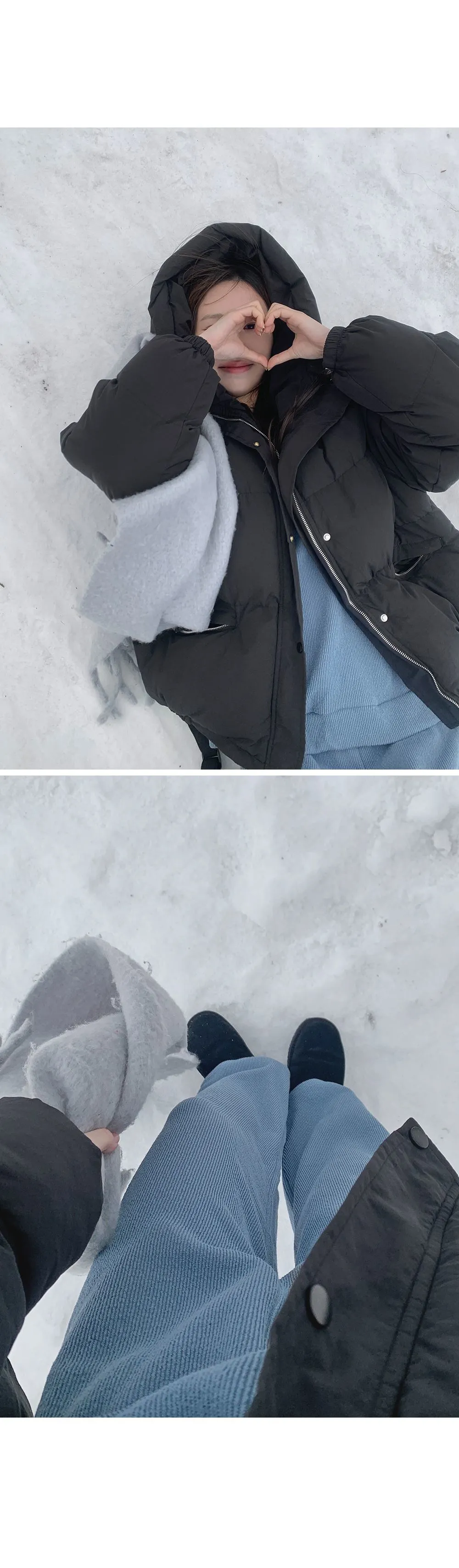 피플즈_세트2 골지니트+밴딩와이드팬츠set