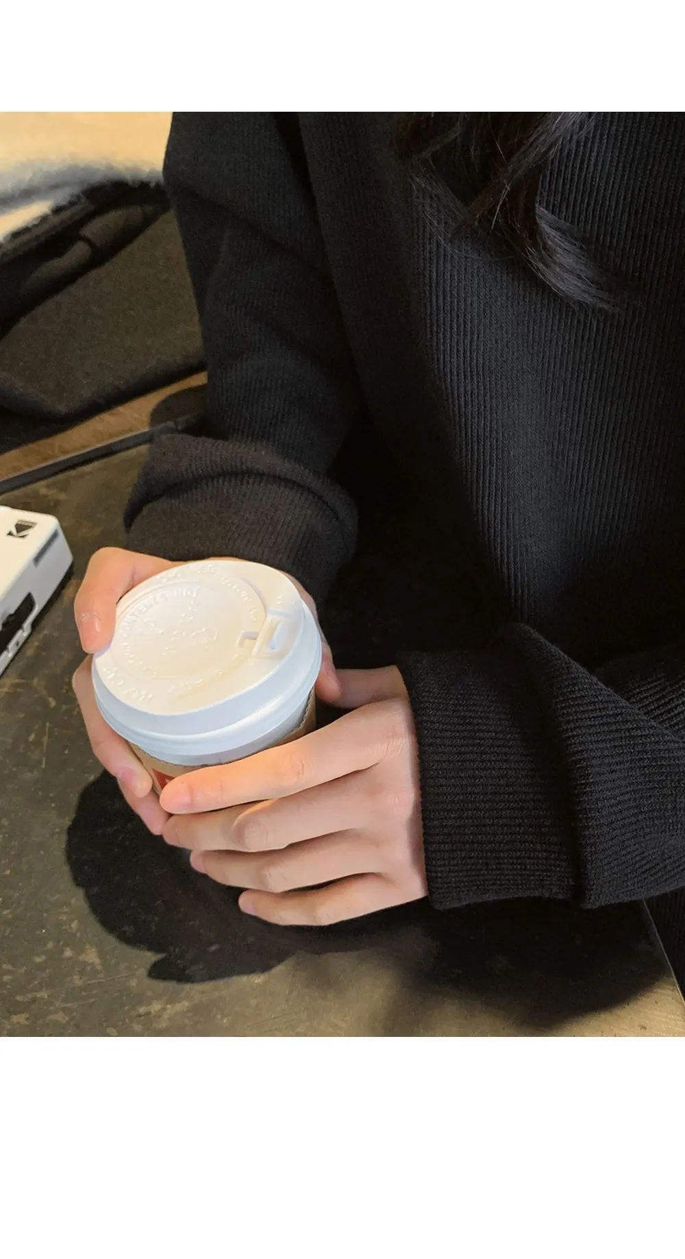 피플즈_세트2 골지니트+밴딩와이드팬츠set