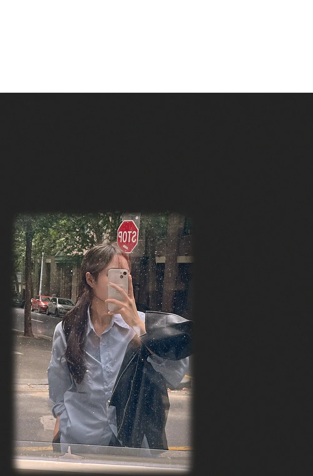 [LOVB] L-1418 카라넥 포켓 가죽 집업자켓