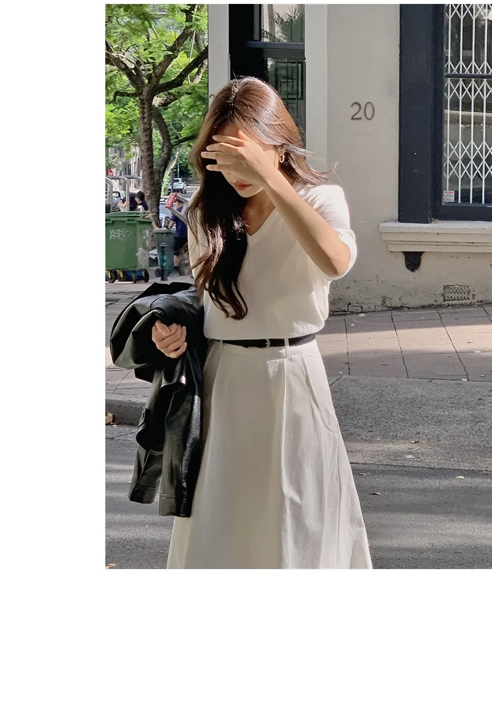 [LOVB] L-1418 카라넥 포켓 가죽 집업자켓