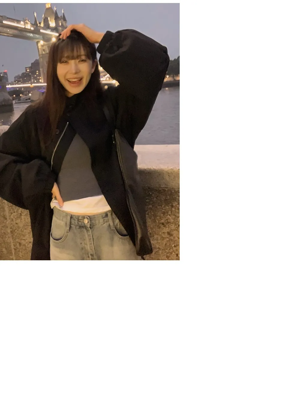 그레이쉬 난스판 빈티지 워싱 세미와이드 데님팬츠