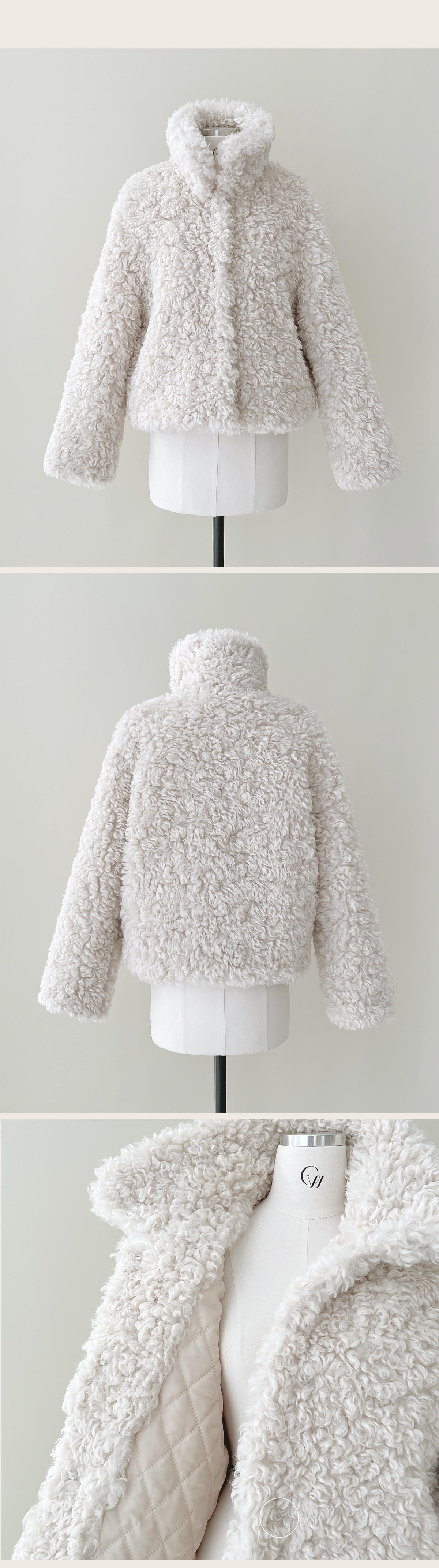 キルト裏地プードルエコファージャケット | レディースファッション