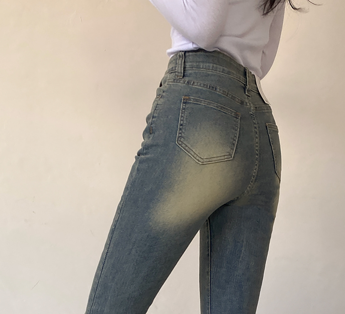 3TYPEシークレットゴムフレアデニムパンツ | レディースファッション