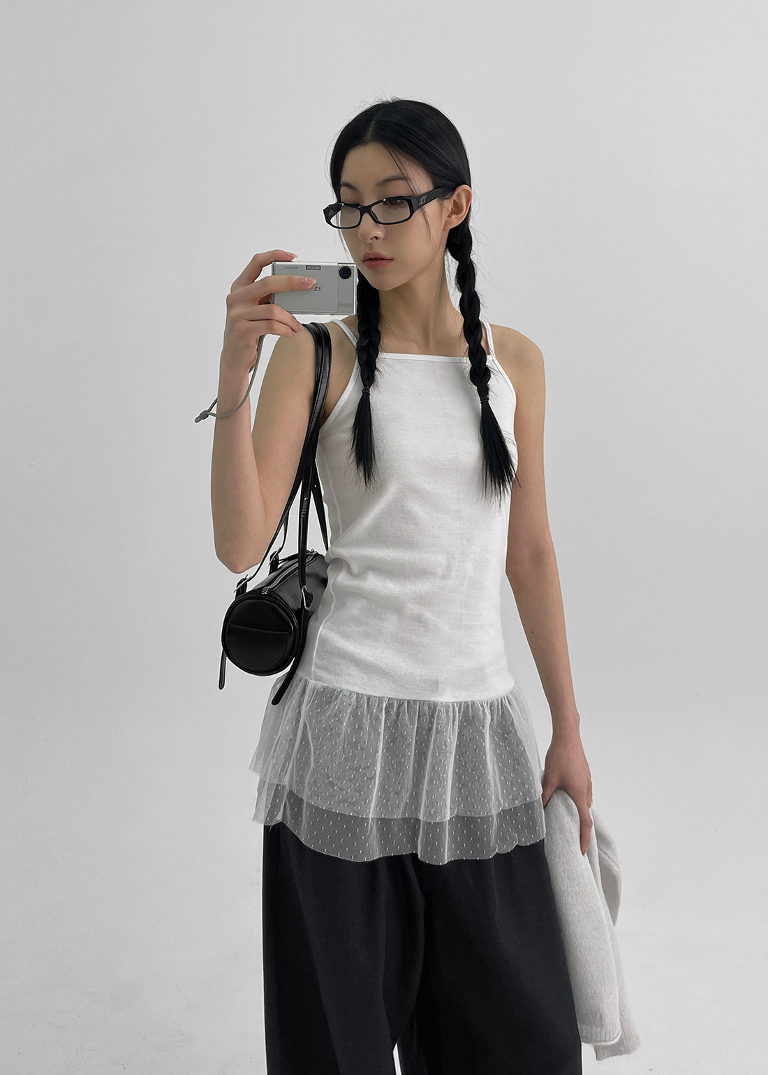 ドットシースルーキャミ 4INT. キャミソール 「インナー / レイヤードコーデにおすすめ