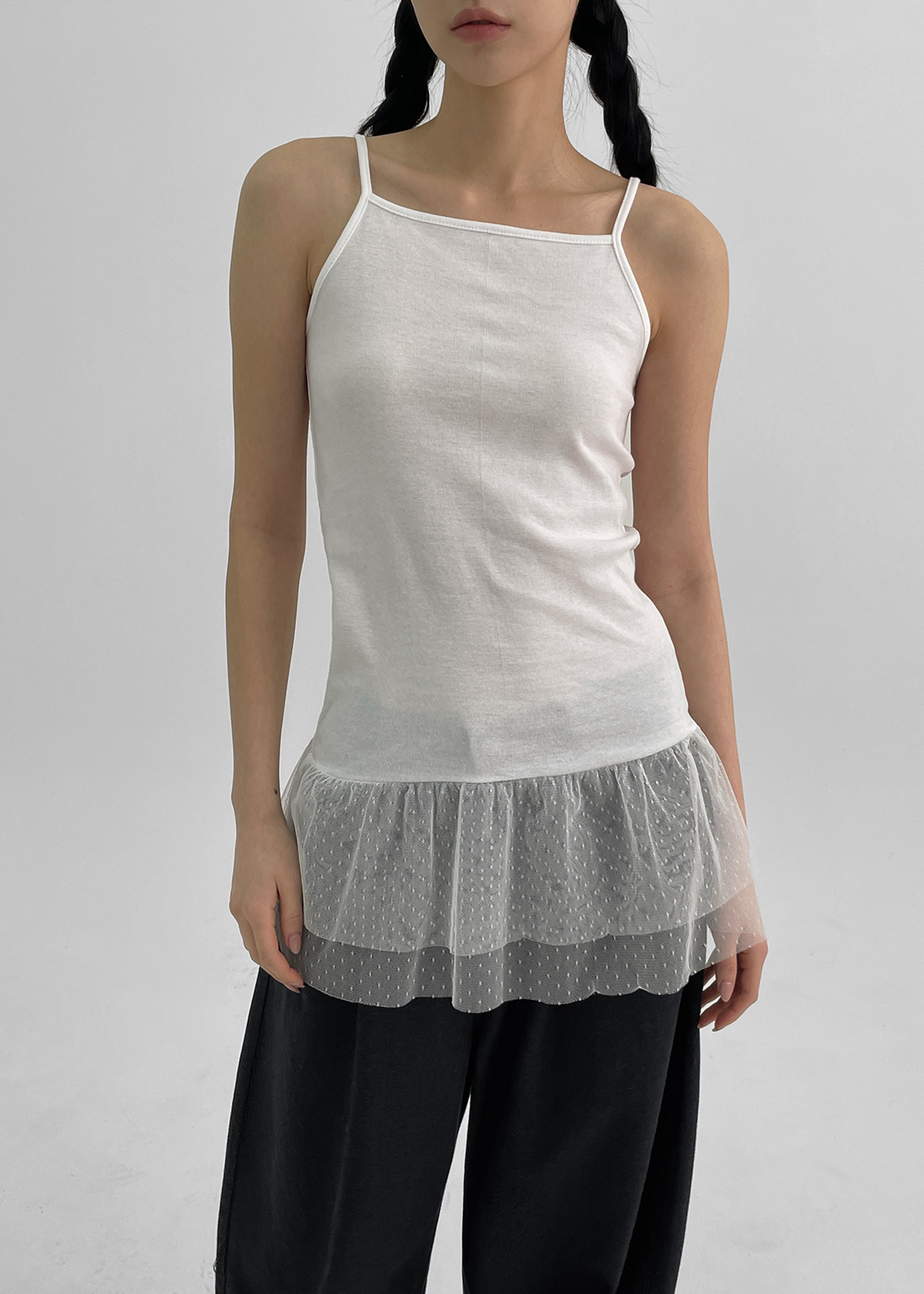 ドットシースルーレイヤードキャミソール | レディース