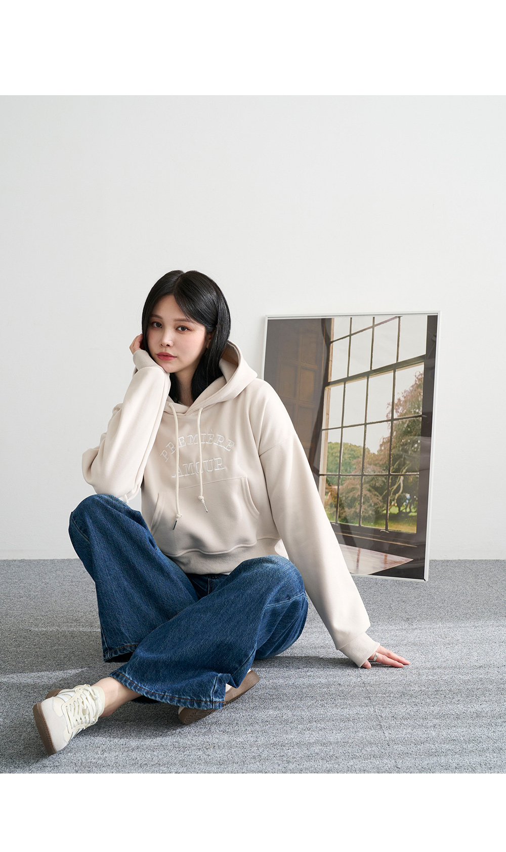 AMOUR刺繍クロップドパーカー | レディースファッション通販 - DHOLIC