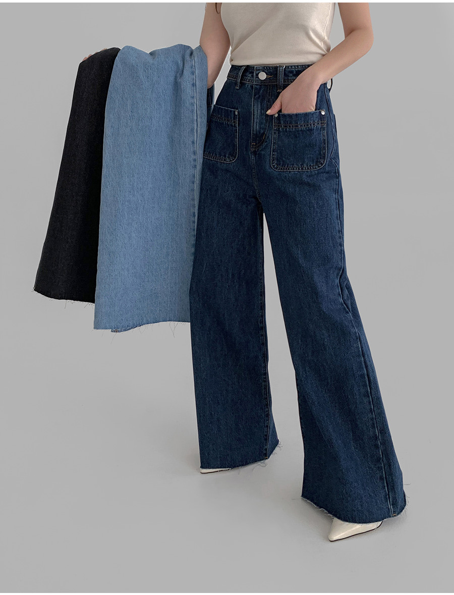 2TYPEフロントダブルポケットデニムパンツ | レディースファッション