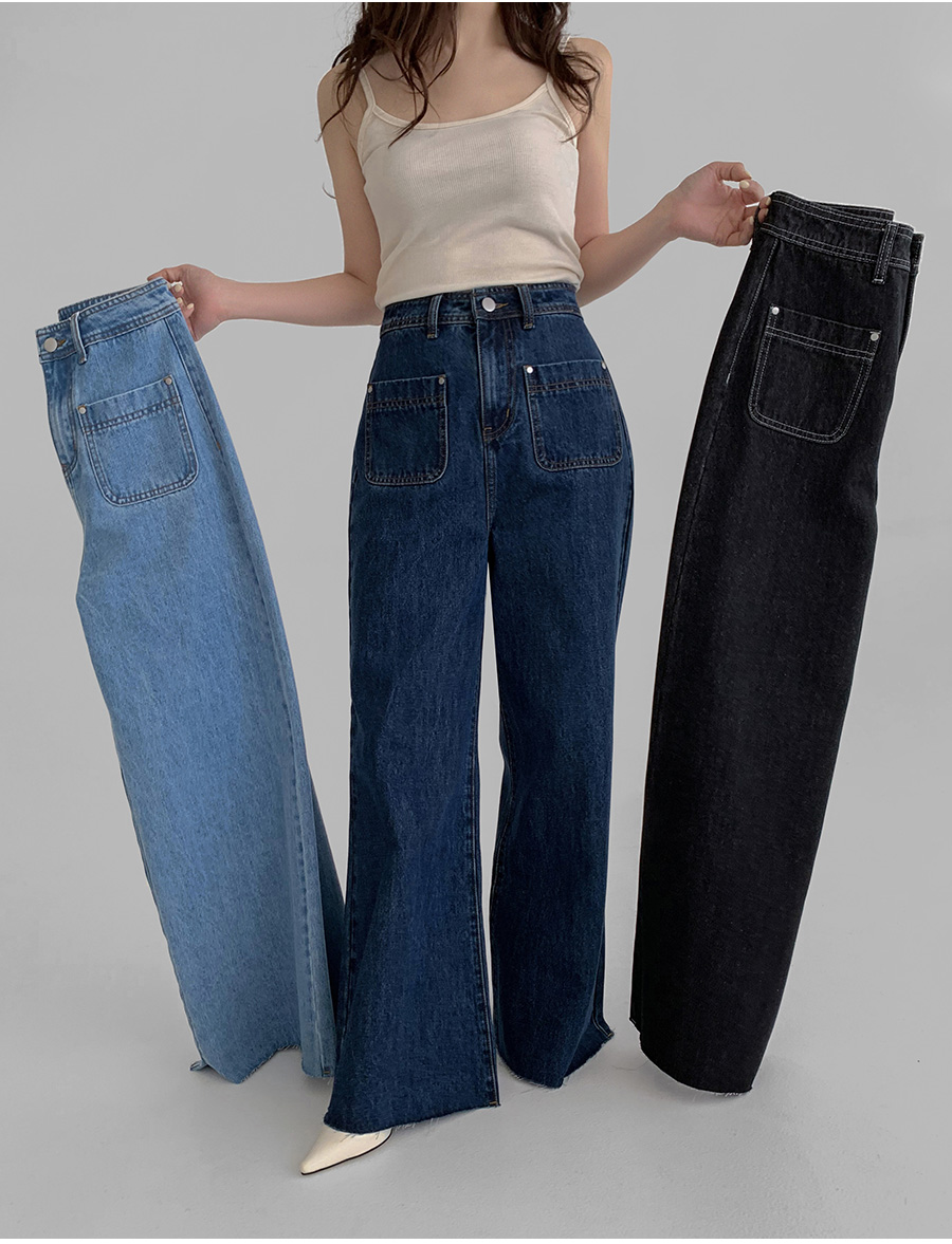 2TYPEフロントダブルポケットデニムパンツ | レディースファッション