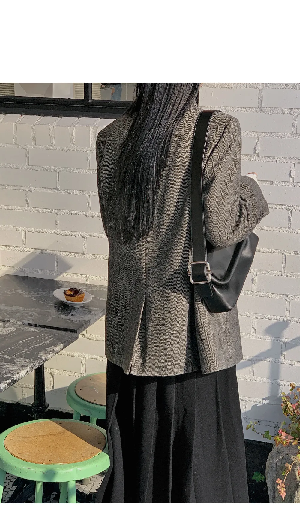 멜티드 헤링본 싱글자켓