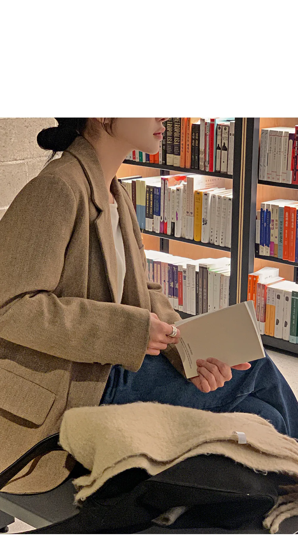 멜티드 헤링본 싱글자켓